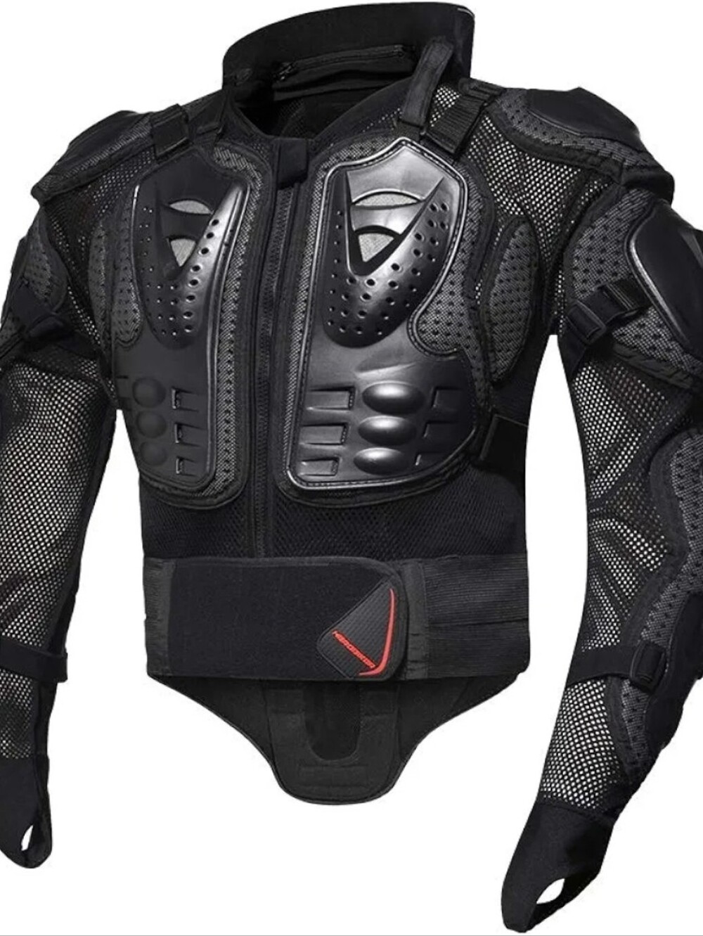 Protective Impact Body Armor Jacket - Black For Motorcycle Or Dirt Bike Large